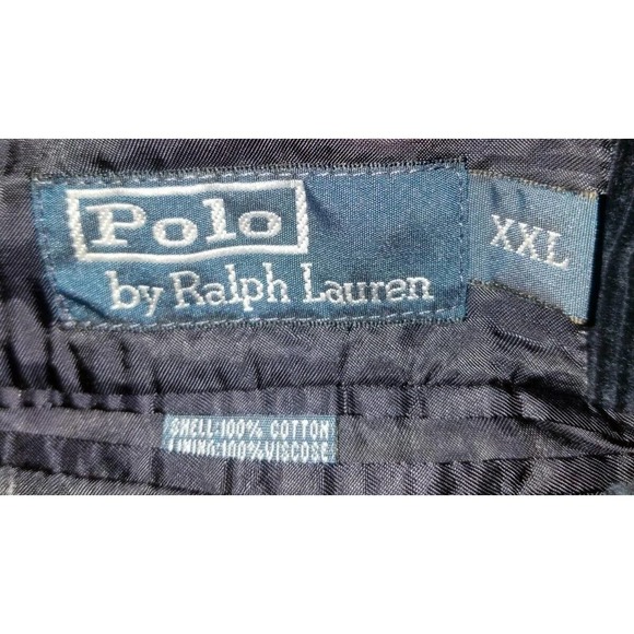 Vintage POLO Ralph Lauren Blue Corduroy Shooting Hunting Coat Jacket XXL 48L rrl - Picture 9 of 10